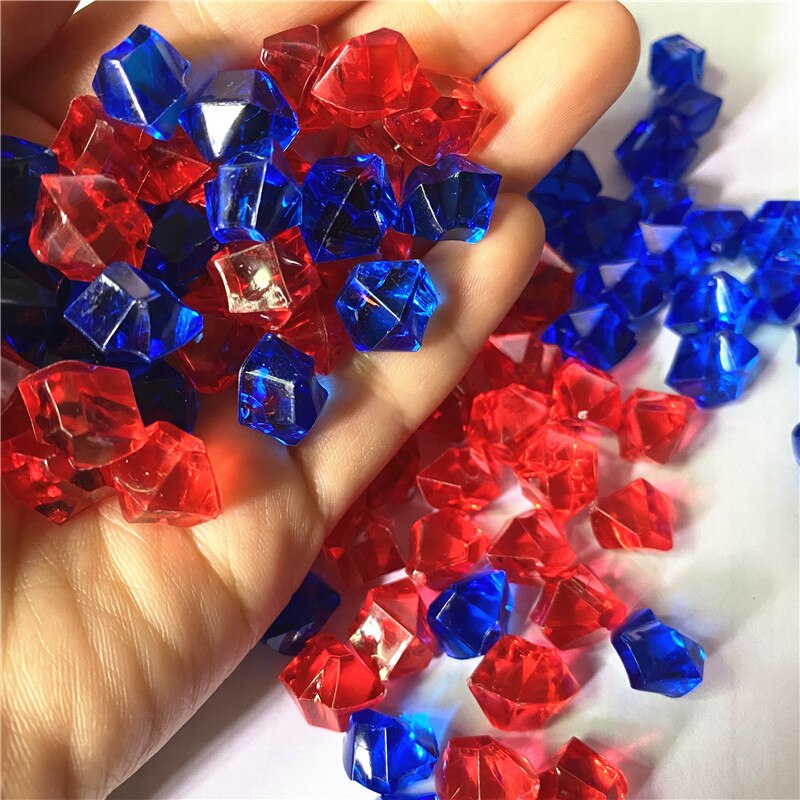 50PCS 14*11mm Acrylic Crystal Diamond Pawn Irregular Stone Chessman Game Pieces For Board Games Accessories 22 colors