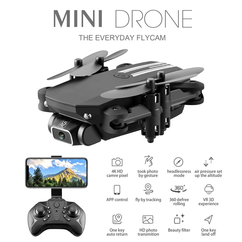 Drone 4k HD Wide Angle Camera 0.3MP/5.0MP/4K HD Cameras Mini Drone LS-MIN Dron Camera Quadcopter Height Keep Drones Toys Gifts
