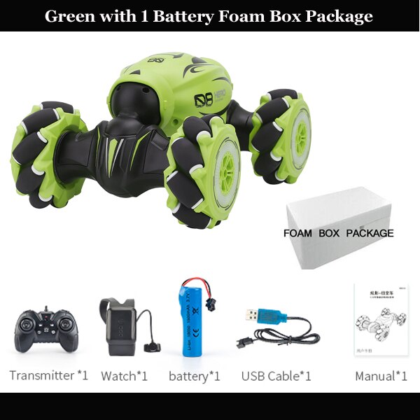 2020 NEW Remote Control Stunt Car Gesture Induction Twisting Off-Road RC Cars Vehicle Light Music Drift Dancing Side Driving Toy