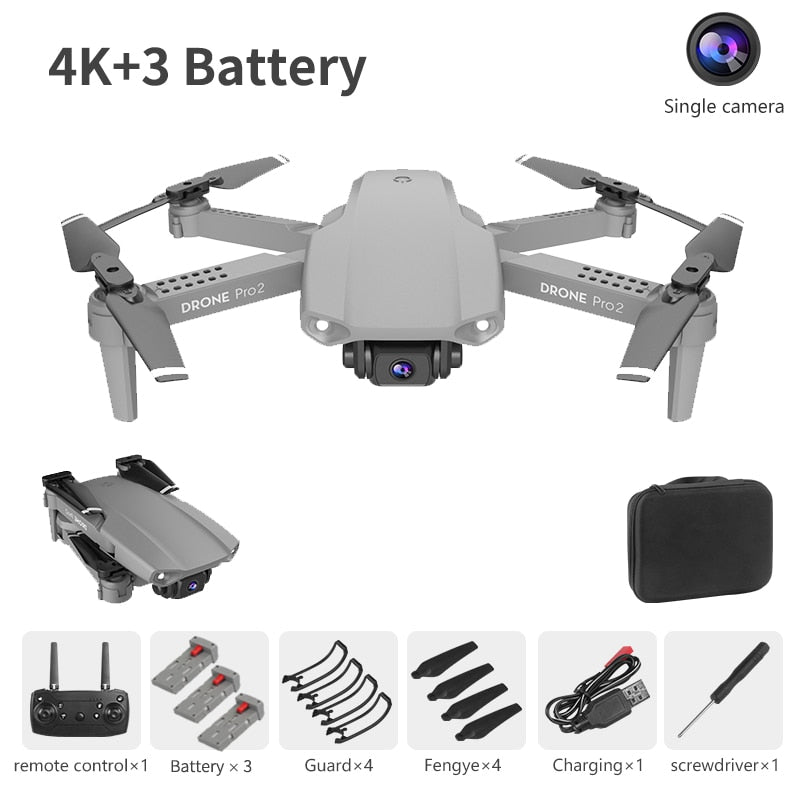 LSKJ E99 Pro2 RC Mini Drone 4K HD Dual Camera WIFI FPV Professional Aerial Photography Helicopter Foldable Quadcopter Dron Toys