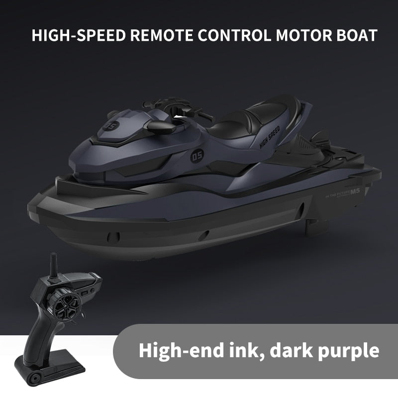 New M5 Mini High-Speed Remote Control Boat 2.4G 50 Meters Remote Control Distance Summer Waterproof Electric Motor RC Boat 2020