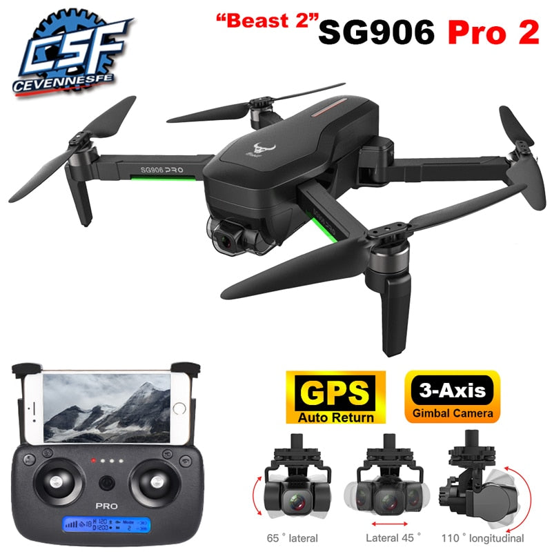2020 NWE SG906 PRO2 drone 4k HD 5G camera Triaxial anti-shake Self-stabilizing gimbal Upgraded version drones distance 1.2km