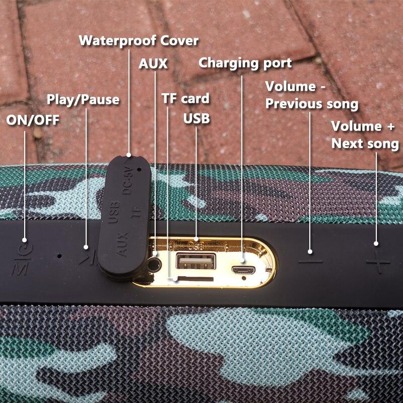 50W high power outdoor portable bluetooth speaker column music subwoofer 3D stereo support radio TF card AUXcaxia de som speaker