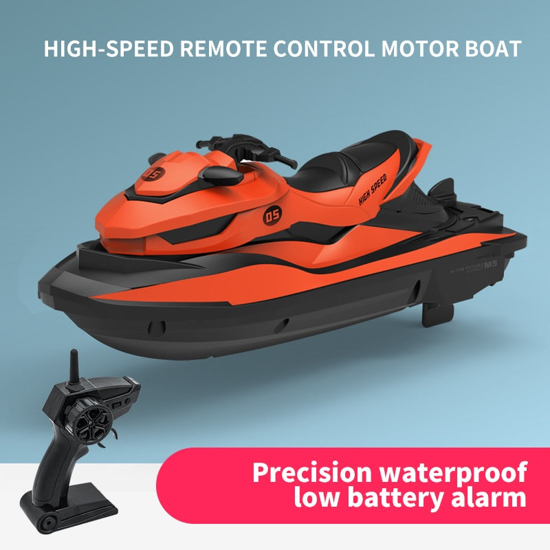 New M5 Mini High-Speed Remote Control Boat 2.4G 50 Meters Remote Control Distance Summer Waterproof Electric Motor RC Boat 2020
