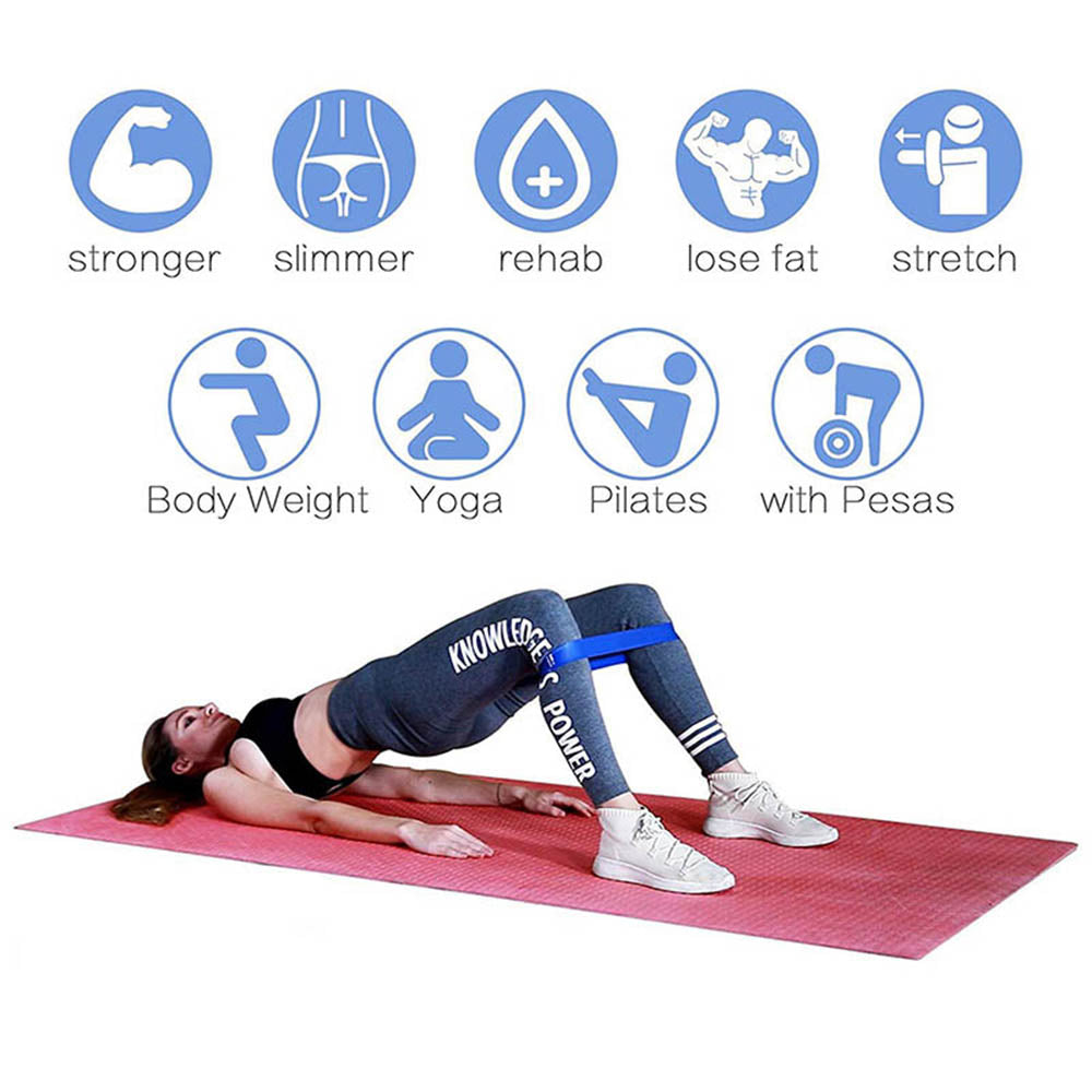 5Pcs/set Resistance Bands with 5 Different Resistance Levels Yoga Bands Home Gym Exercise Fitness Equipment Pilates Training
