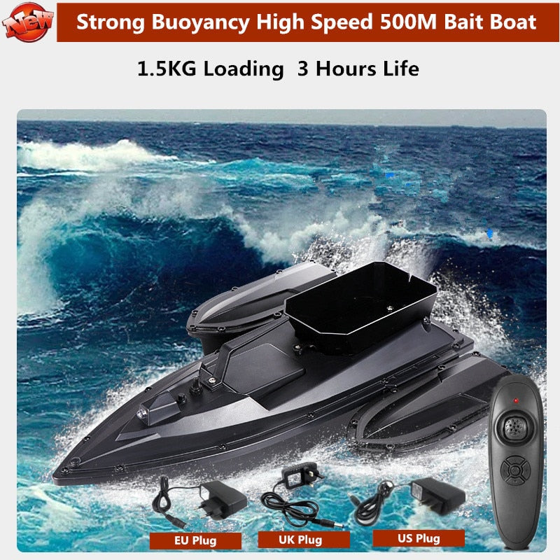 180Mins 500m RC Distacne Auto RC Remote Control Fishing Bait Boat Speedboat Fish Finder Ship Boat With EU charger US/UK Charger