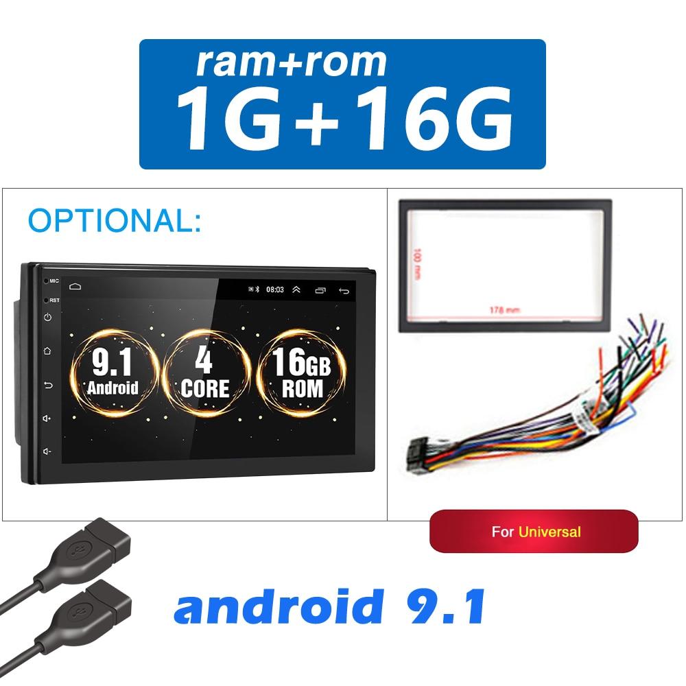 Podofo Android 9.1 2 Din Car radio Multimedia GPS Player 2DIN 2.5D Universal For Volkswagen Nissan Hyundai Kia toyota LADA Ford
