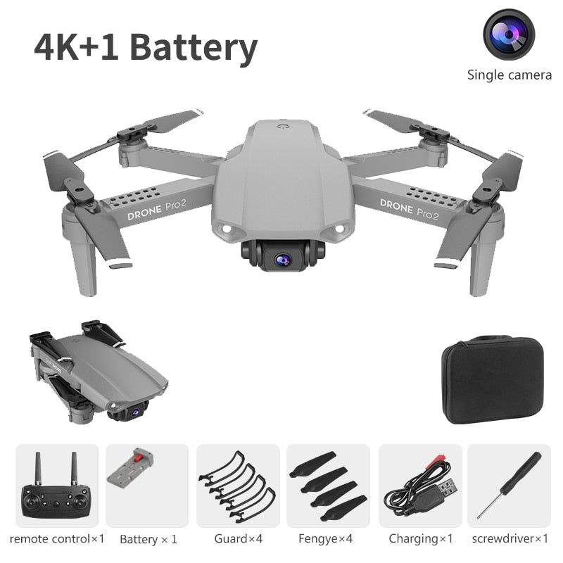 LSKJ E99 Pro2 RC Mini Drone 4K HD Dual Camera WIFI FPV Professional Aerial Photography Helicopter Foldable Quadcopter Dron Toys
