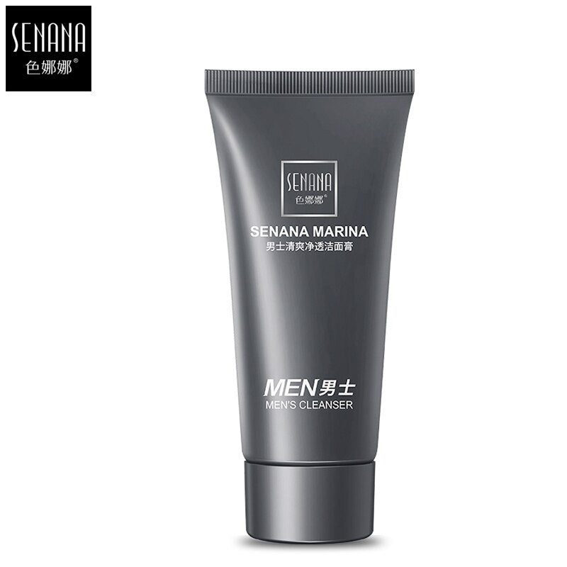 SENANA Men's Facial Cleanser Deep Cleansing Oil-Control Brightening Moisturizing Foaming Face Cleanser Facial Soap Acne Treat