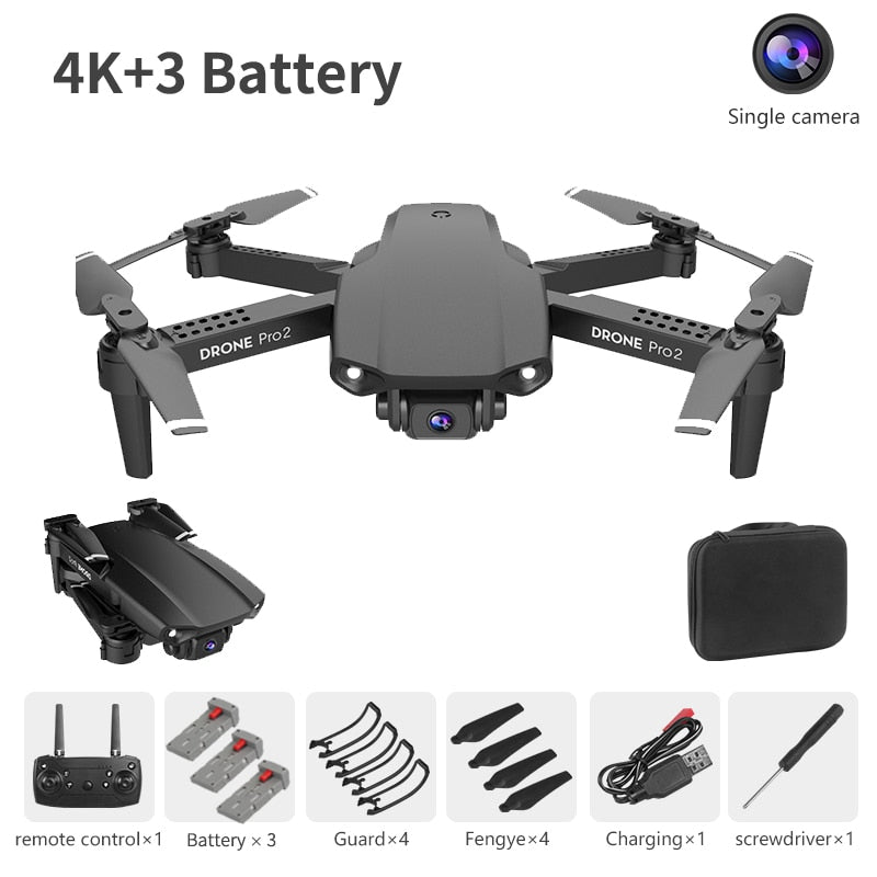 LSKJ E99 Pro2 RC Mini Drone 4K HD Dual Camera WIFI FPV Professional Aerial Photography Helicopter Foldable Quadcopter Dron Toys