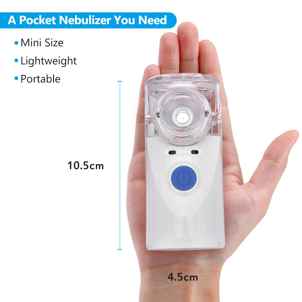 Inhaler Portable Nebulizer for inhalation Handheld Ultrasonic Steaming Devices Home USB Rechargeable Nebulizer for Adults Kids