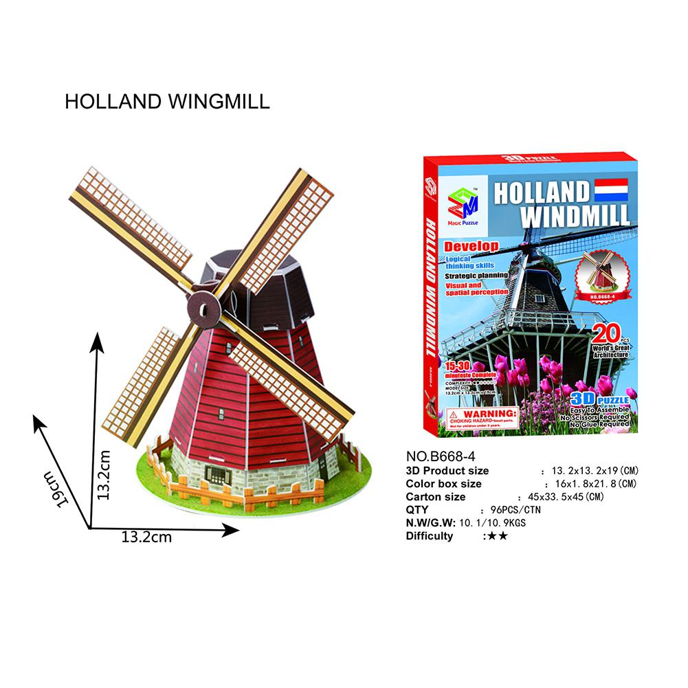 3D Puzzle Three-dimensional Word Famous Buildings Architecture Puzzle Educational Toy DIY Gift for Children and Adult