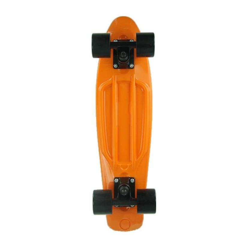22.5X 6 Inch Skateboard Plastic Fish Banana Skating Board Decks for Outdoor Sport Fish Board Non-Slip Deck Orange