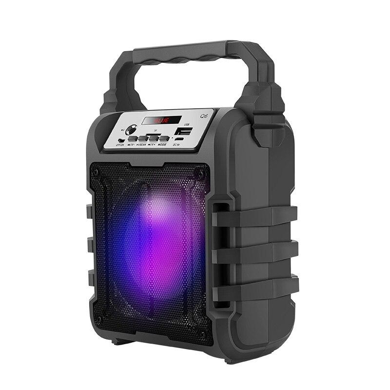 Portable Karaoke Speaker 3D Wireless bluetooth Speaker System Bass Subwoofer Microphone Support Hands-free/USB/TF Card/AUX/FM