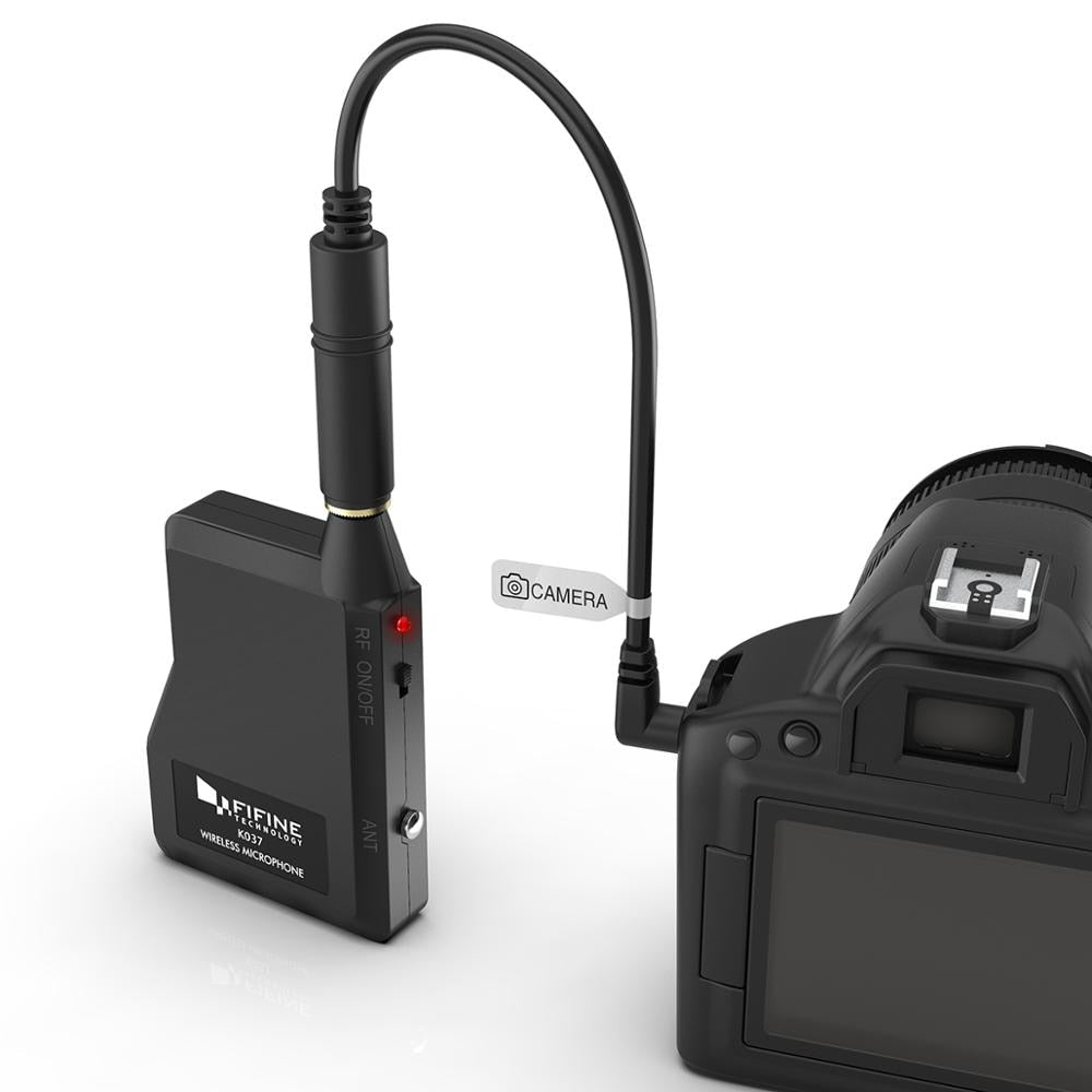 Fifine 20-Channel UHF Wireless Lavalier Lapel Microphone System with Bodypack Transmitter, Mini Lapel Mic & Portable Receiver