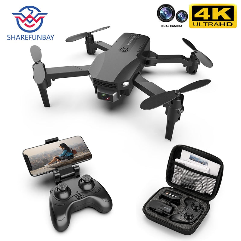 New R16 drone 4k HD dual lens mini drone WiFi 1080p real-time transmission FPV drone follow me Foldable RC Quadcopter toy