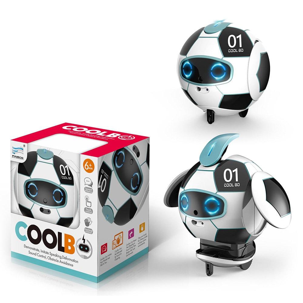 Hot RC Robot Toys 2.4G Remote Control Intelligent Soccer Robots With Sound Action Figure Ball Robot Kid Toys for Children Gift (White)