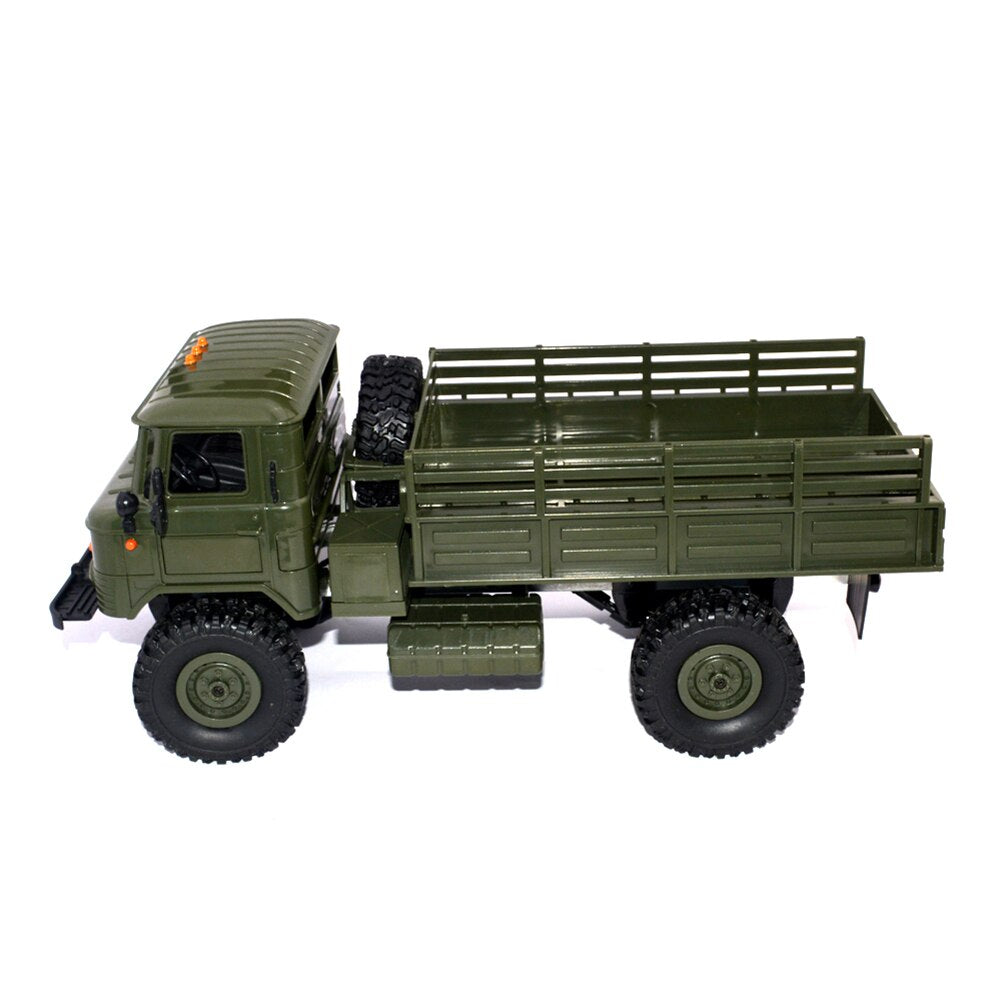 WPL B-24 1: 16 RTR 2.4G RC Crawler Truck Car Remote Control Kids Toy Car (ArmyGreen ) Racing Truck Army green LED ABS,Plastic