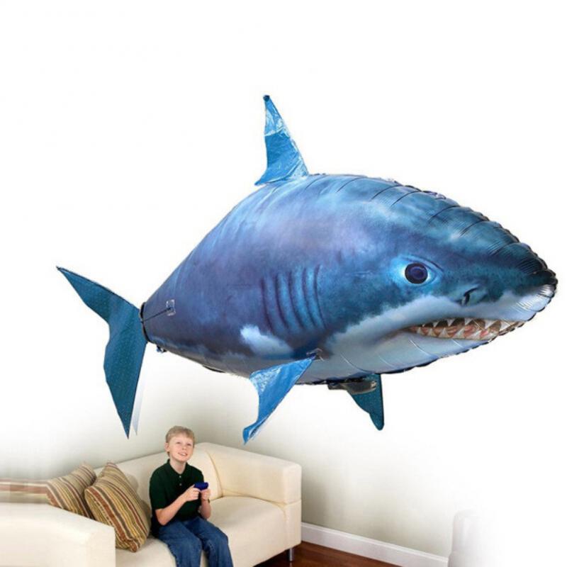 Remote Control Shark Toy Air Swimming Fish Infrared Flying RC Airplanes Balloons Nemo Clown Fish Party Decoration Christmas Gift