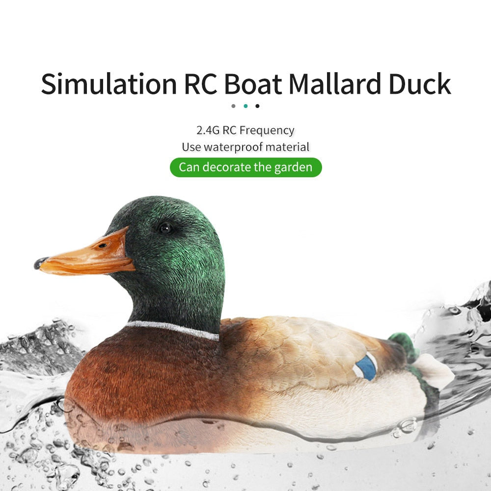 Flytec V201 RC Boat Duck Boat 2.4Ghz Hunting Motion Duck Boat 2 Motor Water Toys for Swimming Pool Pond Children Educational Toy