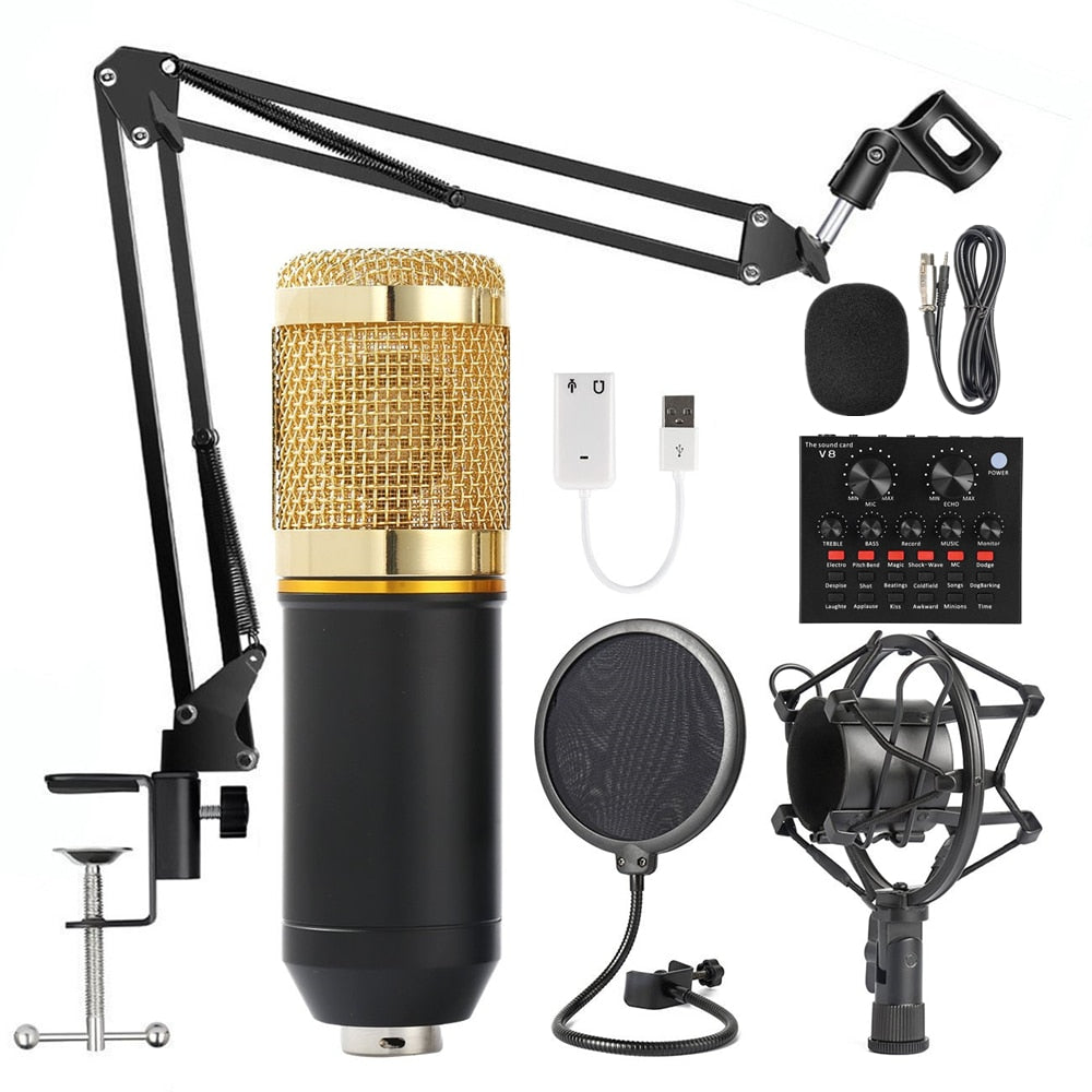 BM 800 karaoke microphone BM800 studio condenser mikrofon mic bm-800 For KTV Radio Braodcasting Singing Recording computer