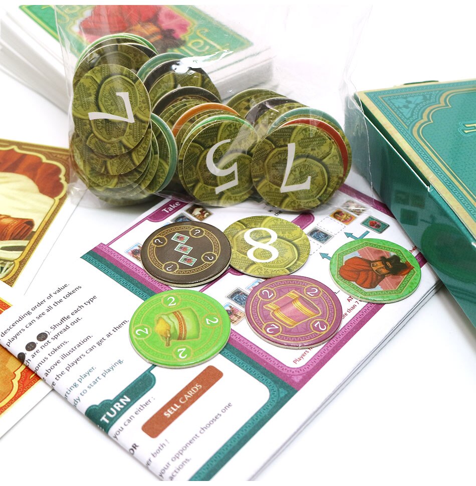 2020 Jaipur cards game English & Spanish rules 2 players game for couple family party board game Playing Cards for friend gift