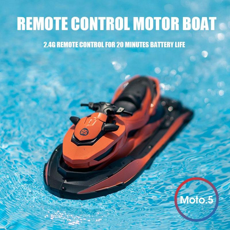 SMRC M5 2.4G Mini Remote Control RC Boat Motorboat Children's Toys Model for Water Skiing in Summer Educational Toys