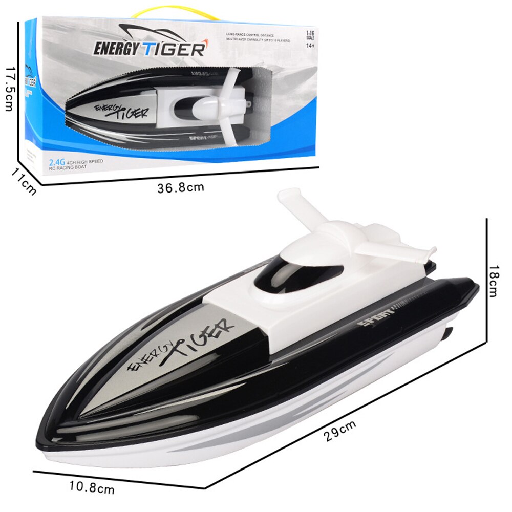 Fast RC Boat Mini 1:16 2.4ghz 4 Channels Dual Motor Remote Radio-controlled Boat 10km/h Speed RC Boats Boys Toys Dropshipping