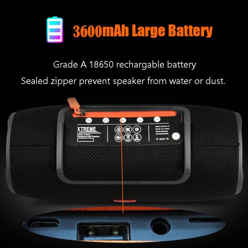 High Power 40W Bluetooth Speaker Waterproof Portable Column Super Bass Stereo For Comuter PC Speakers with FM Radio BT AUX TF
