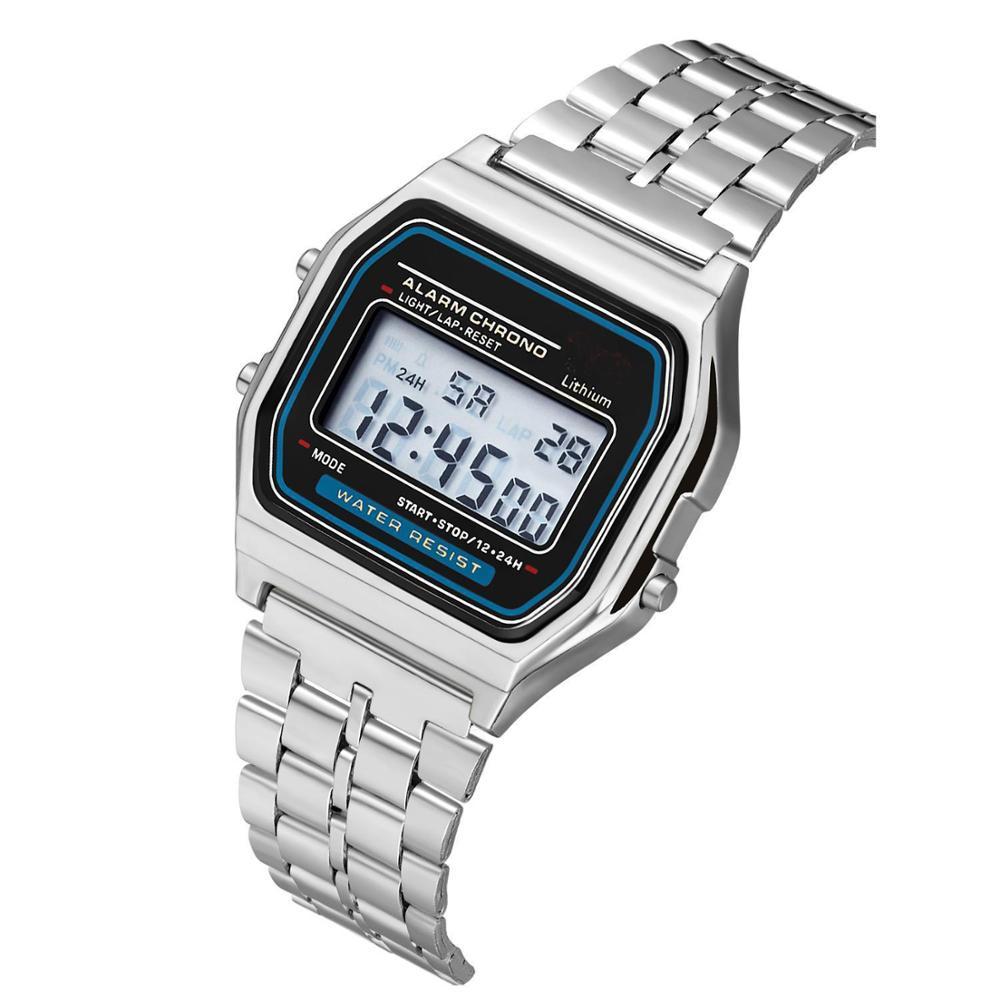 Luxury Rose Gold Women Digital Watch Ultra-thin Steel LED Electronic Wrist Watch Luminous Clock Ladies Watch montre femme