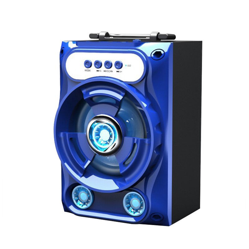 Portable Wireless Bass Bluetooth 5.0 Speaker 1200mAh Hands-free Call Speaker with Microphone for Bluetooth/AUX/USB//TF/FM Play