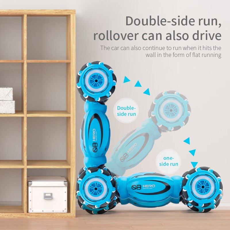 2020 NEW Remote Control Stunt Car Gesture Induction Twisting Off-Road RC Cars Vehicle Light Music Drift Dancing Side Driving Toy