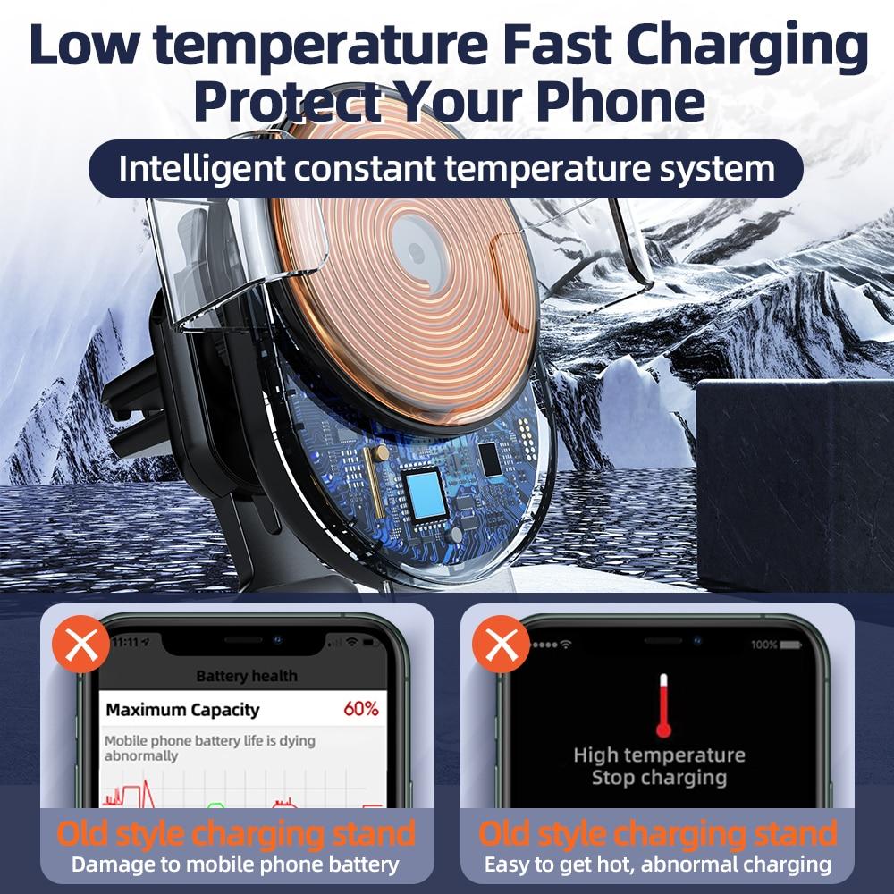 Joyroom 15W Qi Car Phone Holder wireless charger Wireless Charger Car Mount Intelligent Infrared for Air Vent Mount For iPhone