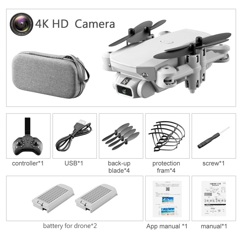 Drone 4k HD Wide Angle Camera 0.3MP/5.0MP/4K HD Cameras Mini Drone LS-MIN Dron Camera Quadcopter Height Keep Drones Toys Gifts