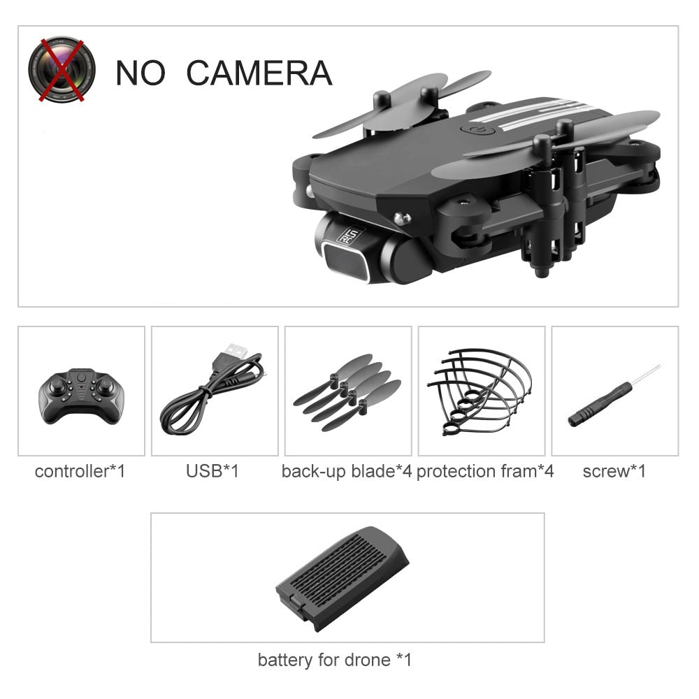 XKJ 2020 New Mini Drone 4K 1080P HD Camera WiFi Fpv Air Pressure Altitude Hold Black And Gray Foldable Quadcopter RC Dron Toy
