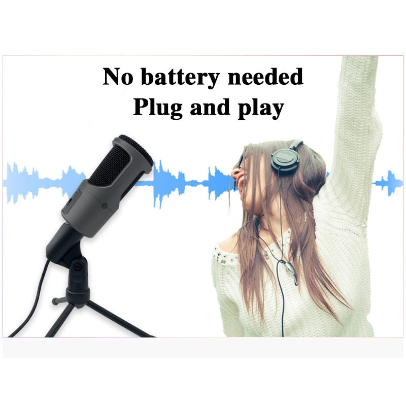 USB Microphone With Holder For Computer Condenser Recording For Laptop Windows Cardioid Studio Recording Micro YouTube Karaoke