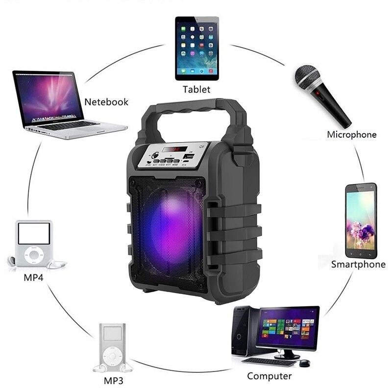 Portable Karaoke Speaker 3D Wireless bluetooth Speaker System Bass Subwoofer Microphone Support Hands-free/USB/TF Card/AUX/FM