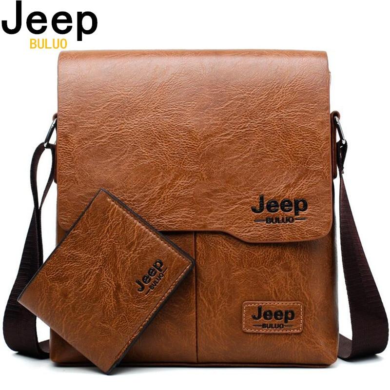 JEEPBULUO Men Tote Bags Set Famous Brand New Fashion Man Leather Messenger Bag Male Cross Body Shoulder Business Bags For Men