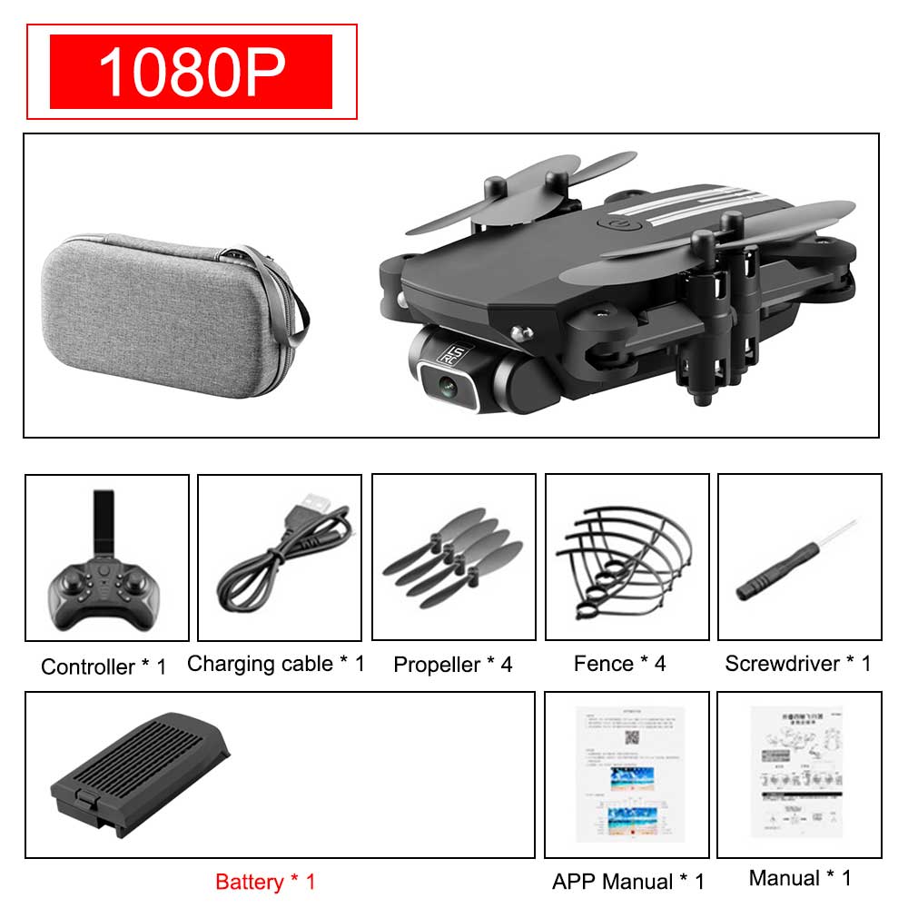 SHAREFUNBAY drone 4k HD wide angle camera wifi fpv drone height keeping drone with camera mini drone video live rc quadcopter
