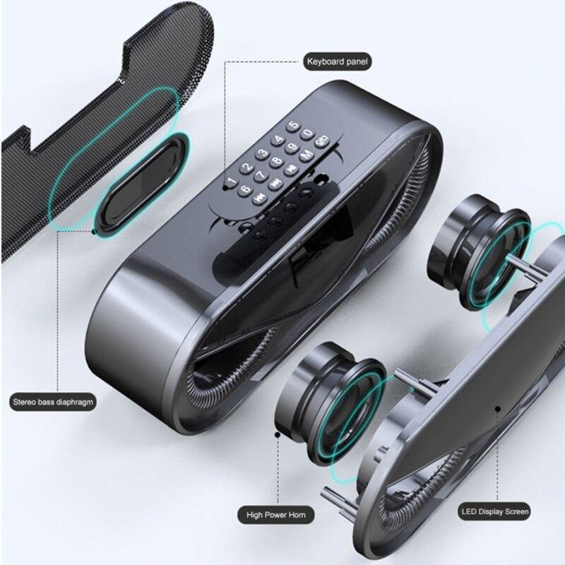 Bluetooth Speaker Cool Owl Design LED Flash Portable Wireless Loudspeaker TF Card FM Radio Alarm Clock TV Bass Smart Display M6
