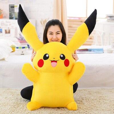 100cm Big Cute Pikachu Plush Toys Hot Anime Stuffed Animal Dolls Soft PP Cotton Pillow Kids Children Birthday Christmas Gifts