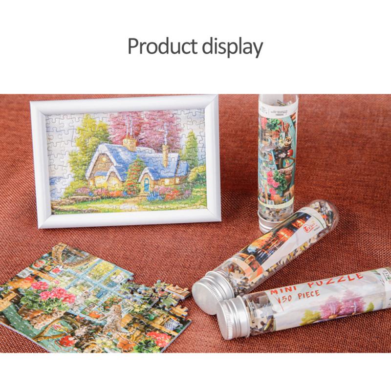 150 Piece Mini Jigsaw Puzzle Tube Paper Puzzles Game Toys For Children Adults Learning Educational Toys Assemble Toys