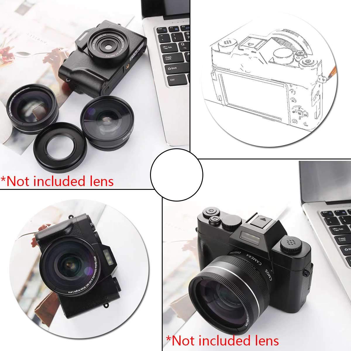 4K KOMERY Vlog Youtuber Camcorder 3000W 16X Super Definition Digital Night Vision Camera RC Outdoor Travel Wedding Home
