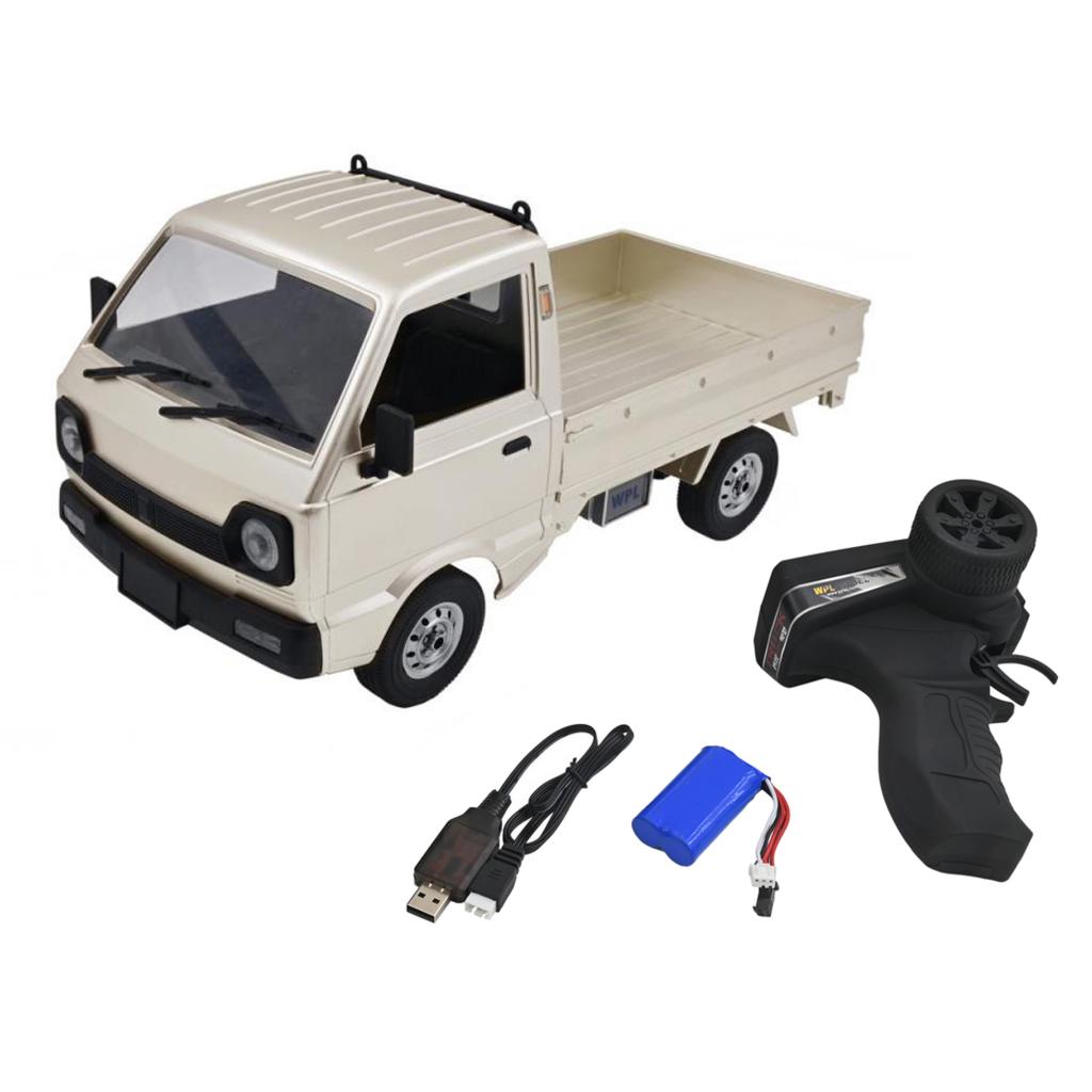 WPL RC Truck 1/10 Scale 4WD Truck Climbing LED Light On-Road 4WD Electric Hobby Toy for Boys Kids Adults
