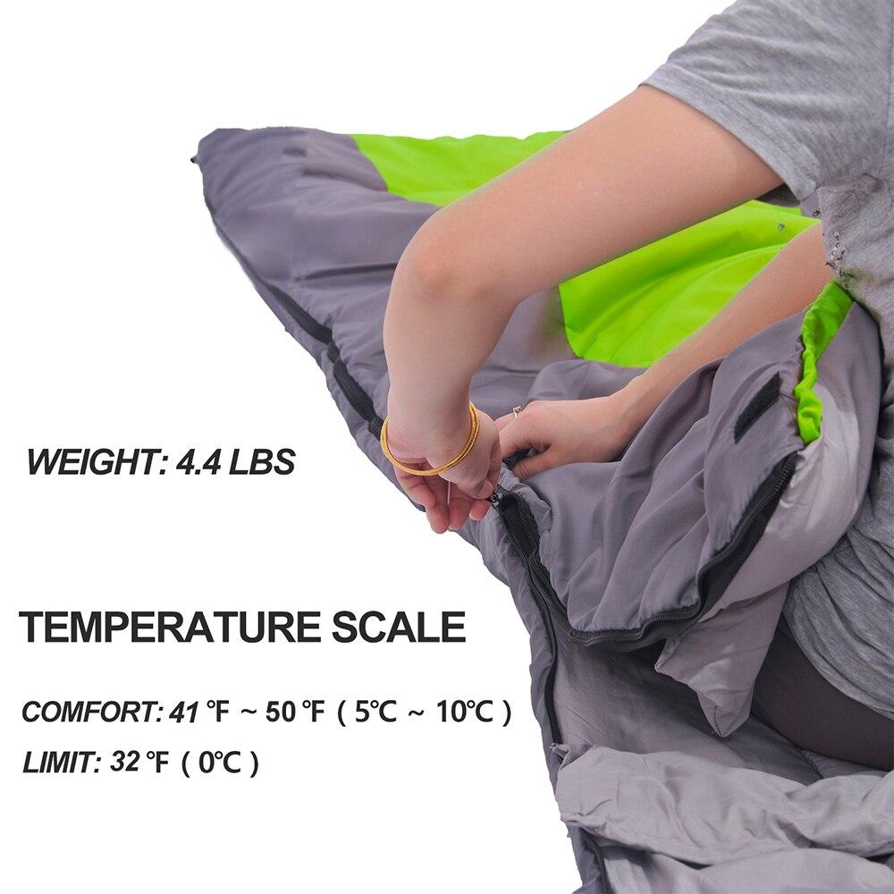 Desert&Fox Large Sleeping Bag for Adults 1pc Winter Type Envelope Warm Sleeping Bags Blanket for Camping Hiking Tourism 220x85cm