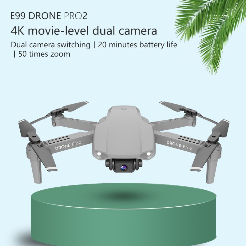 LSKJ E99 Pro2 RC Mini Drone 4K HD Dual Camera WIFI FPV Professional Aerial Photography Helicopter Foldable Quadcopter Dron Toys