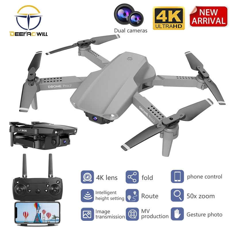 2020 NEW E99 Drone 4K HD FPV Wide Angle Profession Dual Camera Hight Hold Optical Flow Foldable RC Quadcopter Dron Toys
