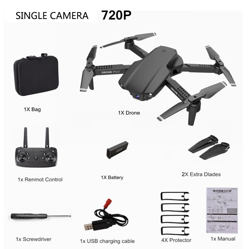 2020 NEW E99 Drone 4K HD FPV Wide Angle Profession Dual Camera Hight Hold Optical Flow Foldable RC Quadcopter Dron Toys