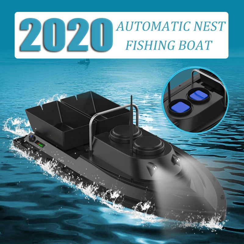 2020 new smart dual warehouse remote control 1.5kg load fishing boat bait boat motor boat underwater fish finder waterproof