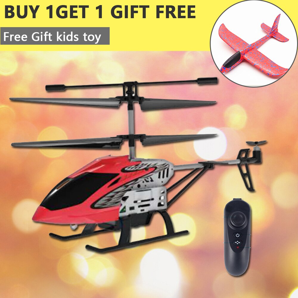 RC Helicopter 3.5 CH Radio Control Helicopter with LED Light Quadcopter Children Christmas Gifts Shatterproof Flying Toys Model